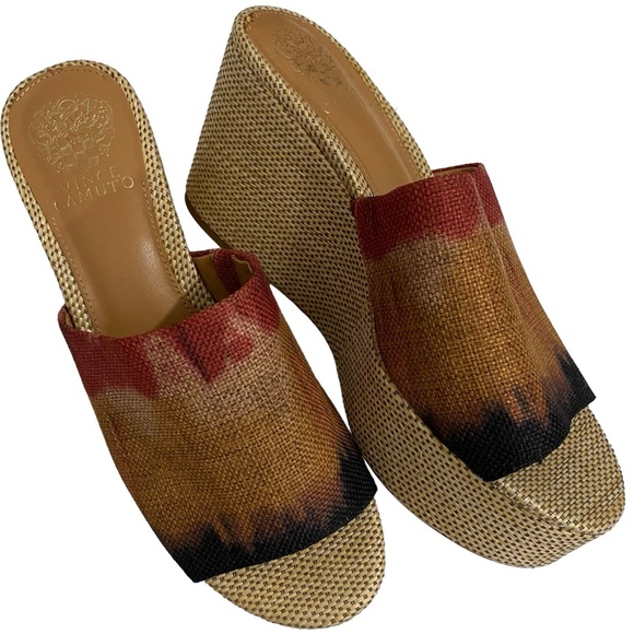 Vince Camuto Shoes - Vince Camuto Gadgen Wedge Sandals Tie Dye Hippie Boho Chunky Size 9.5 M (41)